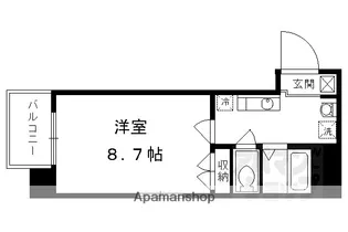 CASA VERDE高辻【303ベ号室】の間取り