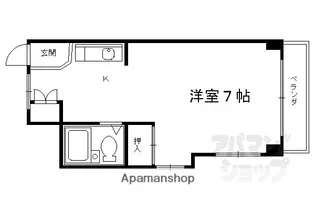 アメリカンハウス二条【302号室】の間取り