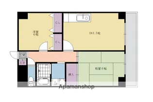 エクセル清涼【201号室】の間取り
