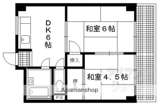 八瀬ロイヤルハイツ【202号室】の間取り