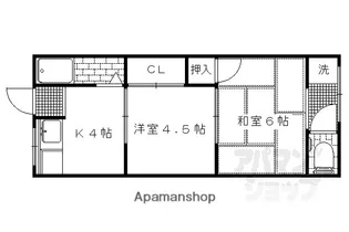 ハイツ白龍【1-D号室】の間取り