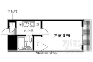 GARNET RESIDENCE 下鴨【4階】の間取り