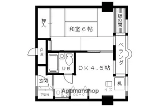 WESTー1【707号室】の間取り