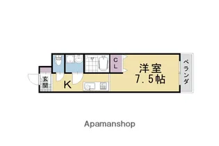 グラン上桂【108号室】の間取り