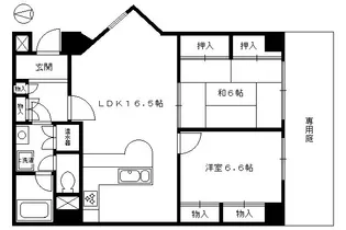 富小路アーバンライフ【302号室】の間取り