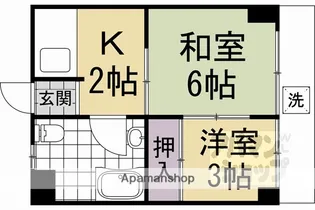 福山マンション【25号室】の間取り
