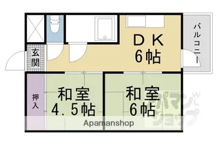 花園マンション【52号室】の間取り