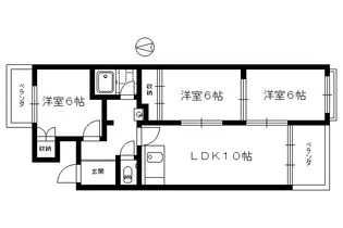 メゾンとのしろ【2階】の間取り