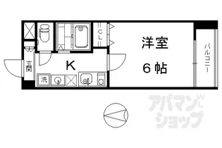 カスタリア京都西七条【8階】の間取り