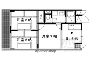 詩仙ハイム【305号室】の間取り