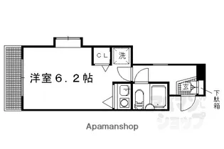DETOMー1京大前II【201号室】の間取り