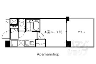 プレサンス京都四条烏丸【606w号室】の間取り