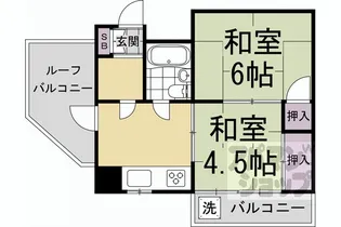 ヴェルデ京都上鳥羽【401号室】の間取り