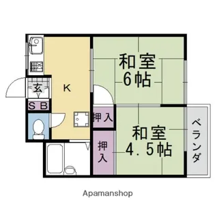 清水ハイツ【203号室】の間取り