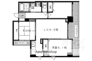 メゾン油小路【203号室】の間取り