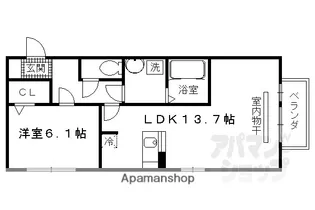 フィエスタ 1号館【101号室】の間取り