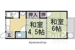 北山田荘【203号室】の間取り