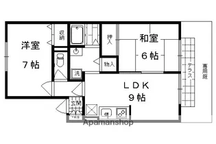 ハイカムール塔南【B102号室】の間取り