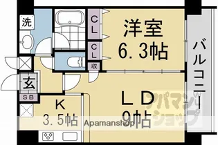プレサンス京大南【7階】の間取り