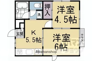エクセレントさわらぎ【102号室】の間取り