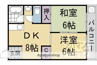 サンハイツ西ノ京【3階】の間取り