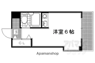 コーポ出町柳【1305号室】の間取り