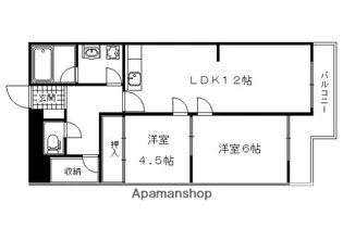 2LDKの間取り画像