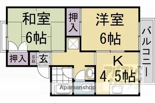 メゾンボヌール【201号室】の間取り