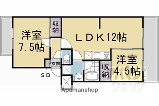 山端マンション【305号室】の間取り
