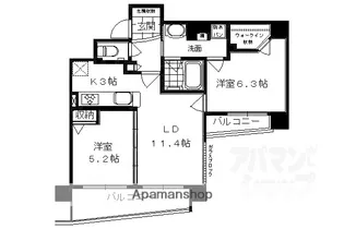 エステムプラザ京都四条烏丸【704号室】の間取り