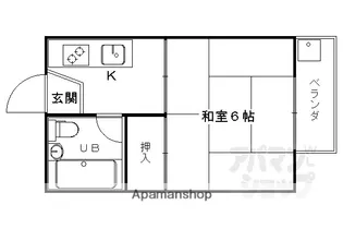 嵯峨野ハイツ【205号室】の間取り
