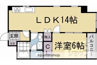 カームネス【201号室】の間取り