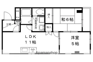 カームネス【302号室】の間取り