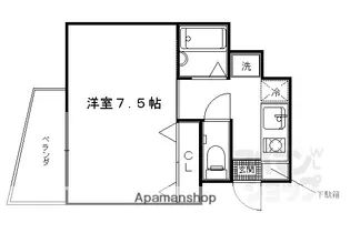 イーストビュー【203号室】の間取り