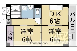 レフィナード京都西大路【106号室】の間取り