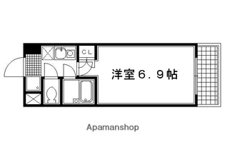 サンシティ四条西洞院【213号室】の間取り