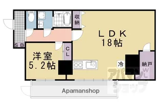 サンシティ四条西洞院【101号室】の間取り
