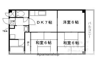 ロイヤルコーポ【5階】の間取り