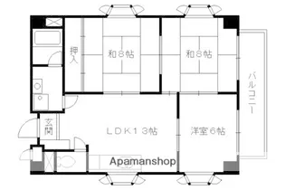 ノーブル淀【201号室】の間取り