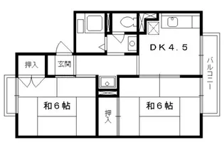 バンドール桃山【205号室】の間取り