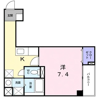 富小路四条マンション【4階】の間取り