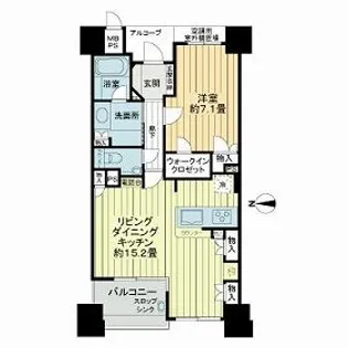 ライオンズマンション烏丸通【5階】の間取り