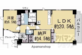 ブランシエラ二条城【704号室】の間取り