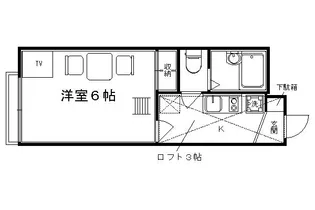 レオパレス佐井通【107号室】の間取り