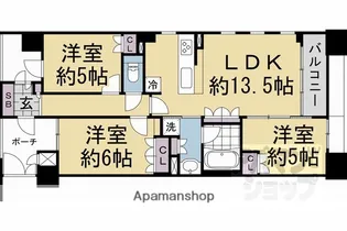 グランレ・ジェイド京都河原町【7階】の間取り