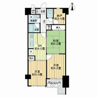 ライオンズマンション二条城東【10階】の間取り