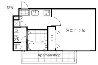 京都府京都市上京区四番町仁和寺街道六軒町西入【マンション】の間取り