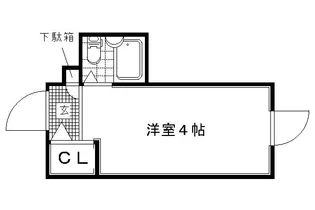 コスモ三条京阪【205号室】の間取り