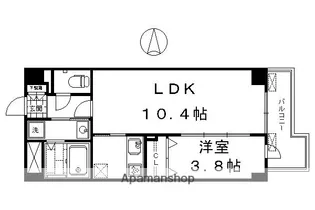 I・レジデンス京都南【103号室】の間取り