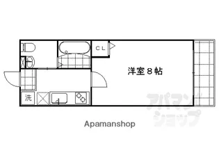 サントス千本今出川【301号室】の間取り